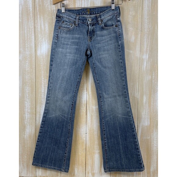 Seven For All Mankind Jeans Womens 26 (28x29) Blue Boot Cut Flare Stretch Denim - Picture 1 of 12